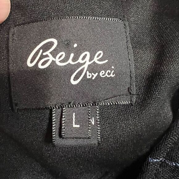 Beige by Eci Black Blue Embroidered Floral Sleeveless Dress - Picture 3 of 8